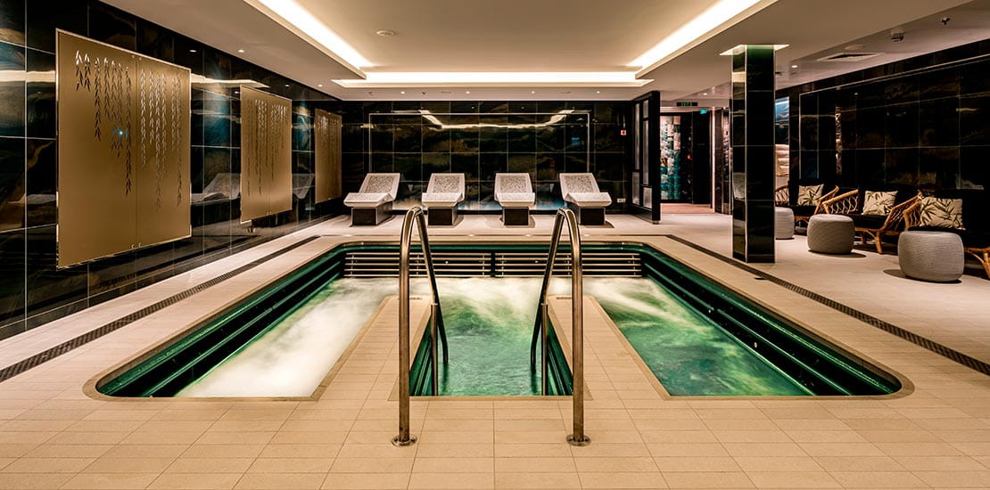 Reap the benefits of the onboard hydrotherapy pool
